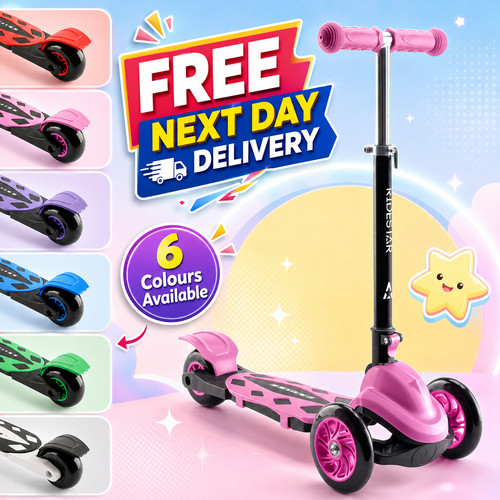 Wheeled scooter kids tri - wheeled,