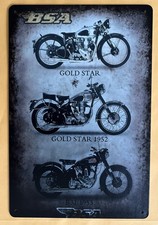 BSA Models Motorcycle Tin Sign