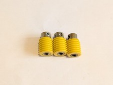 3 x Meccano Worm Gears Part 32 Yellow Plastic