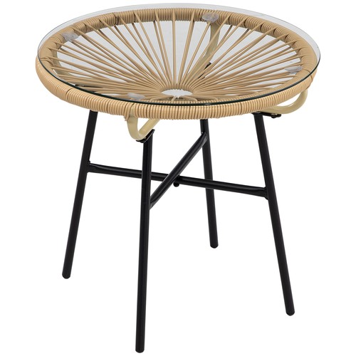 Outsunny rattan side - rattan, w/
