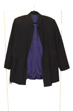 100% BLACK RAW SILK JACKET