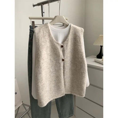 Women knit vest - women,