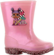 Girls LOL surprise Disney Wellies lined Wellingtons Boots Kids Rainboots Glitter