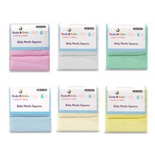 6 Muslin Squares Large,Baby