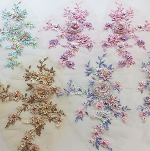 Beaded embroidery gown lace - gown,