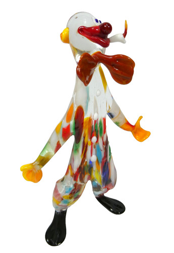 Vintage murano glass clown - glass,