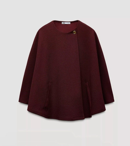 Zara gold button burgundy - zara,