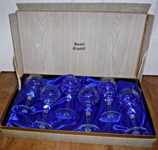 Set Of 6 Stunning Stuart Crystal Hock Glasses ~ Richmond ~ Boxed ~ Excellent