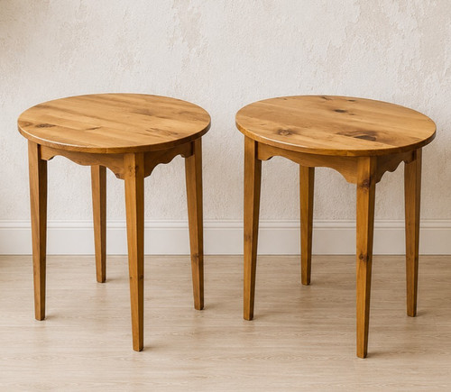 Farmhouse side tables pair - farmhouse,