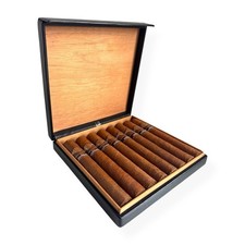 Alfred Dunhill of London White Spot Black Leather Travel Cigar Humidor HS2009