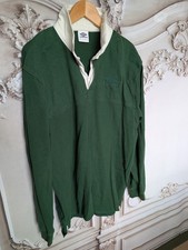 Retro Umbro Traditional Rugby Shirt. Dark Green XL