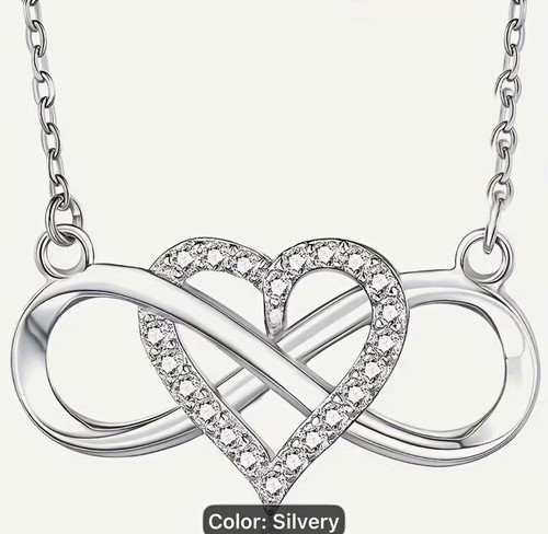 Silver tone infinity - tone,