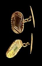 Vintage Leaflike Cufflinks 18ct Gold