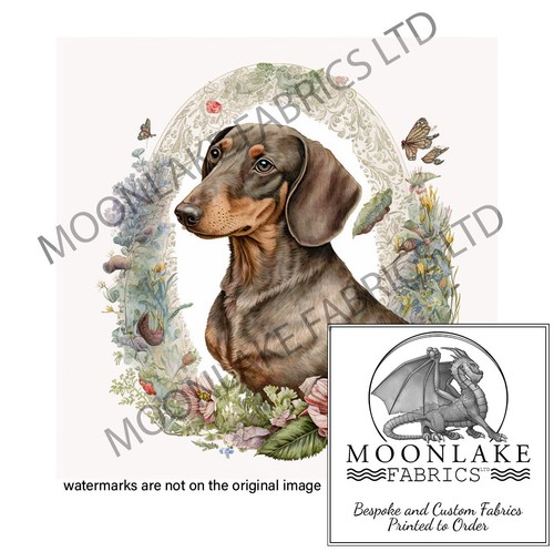 Dachshund floral frame 100 - dachshund,