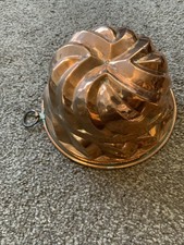 Copper Jelly Mould Mold Aspic Pudding Tin  19cm Vintage Victorian