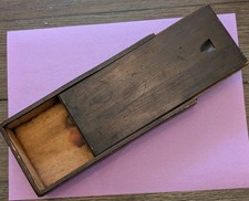 Vintage 9" Wooden Box Sliding
