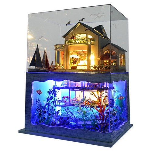 Kid diy doll house kit - diy, with