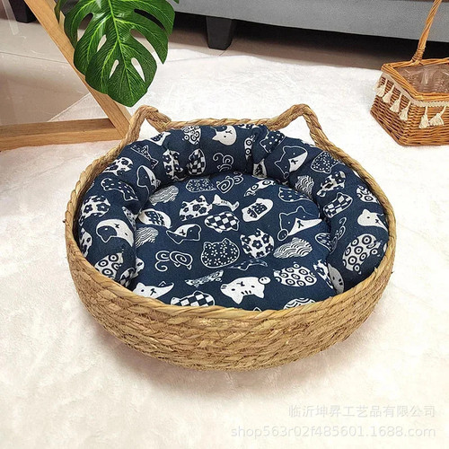 Rattan cat basket bed - basket, soft