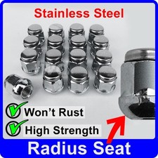 16 x ALLOY WHEEL NUTS FOR HONDA RADIUS SEAT M12x1.5 STAINLESS CAP LUG BOLT [J40]