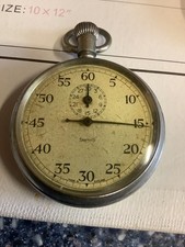 Vintage Smiths England Fob Pocket Stop Watch Stopwatch 1/5th Sec Read!