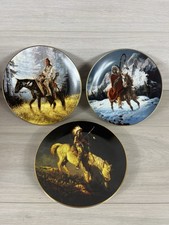 Various 1992 The Hamilton Collection Native American Decorative Plates X3