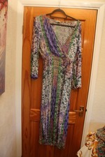 ZARA MAXI DRESS GORGEOUS LONG SLEEVED CROSSOVER BUST LIGHTWEIGHT DRESS IN PURPLE