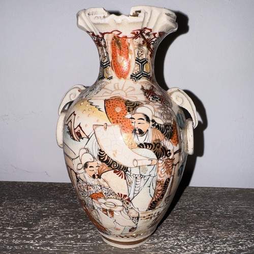 Antique satsuma ware vase - antique,