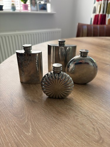 Four vintage english - four, pewter