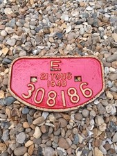 E 21 Tons  Coach Plate