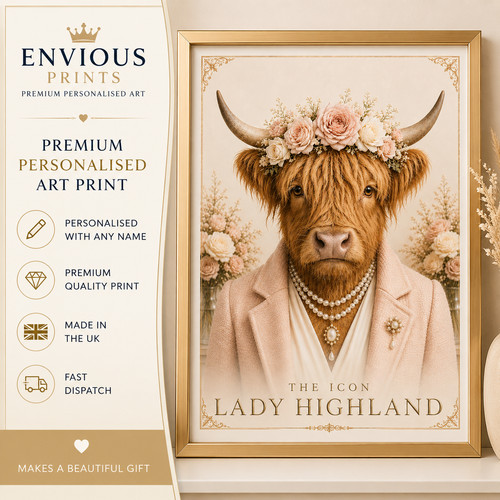 Personalised highland cow - personalised,