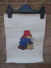 VINTAGE COMPLETED CROSS STICTCH "PADDINGTON BEAR" BEAUTIFULLY DONE