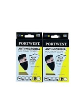 2 Portwest Multiway Scarf Anti-Microbial Nose Face Neck Protector Snood Stretch