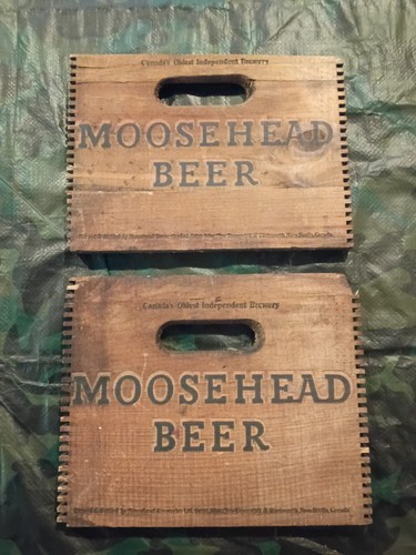 Vintage moosehead beer wooden - vintage,