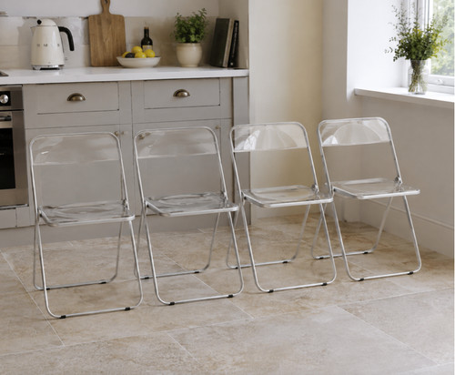 Set folding chairs clear - set,
