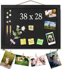 Black Bulletin Boards Cork Board Felt 38X28Cm Small Display Pin Board Vision 