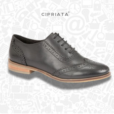 Womens Cipriata Lace Up Oxford Leather Brogue Fashion Shoes UK3-8