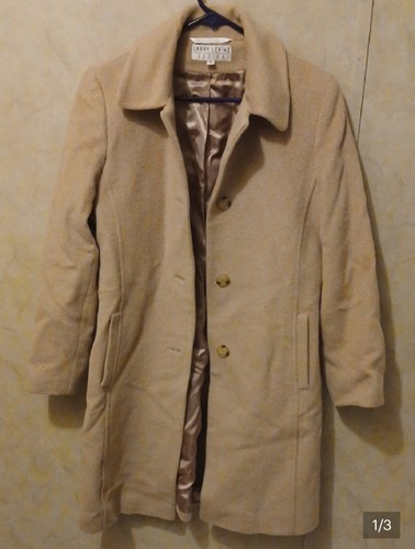 Larry levine cream wool trench - wool,