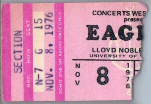 The eagles concert ticket - eagles,