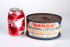 Vintage tin of BONZA EXPANDING CURTAIN ROD (spring, nr full)
