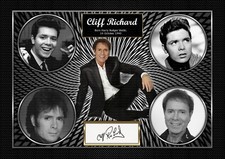 CLIFF RICHARD - SIGNED ORIGINAL A4 PHOTO PRINT MEMORABILIA