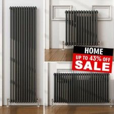 2 3 Column Traditional Radiator Cast Iron Anthracite Grey Vintage Victorian Rads