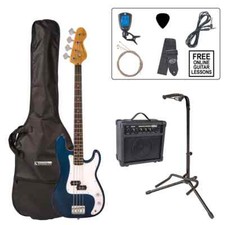 Encore E4 Bass Guitar Pack ~ Candy Apple Blue