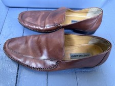Johnston & Murphy Shoes Men 10.5 M Brown Leather Hawkins Venetian Slip-On Loafer