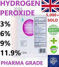 Hydrogen Peroxide Top Food Grade 3% 6% 9% 11.9% Disinfectant Cleaner Free P&P ✅