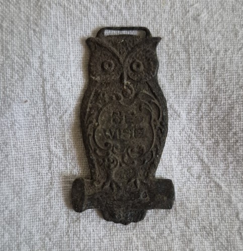 Vintage owl watch fob - owl,