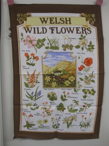 Vintage cotton tea towel - tea,