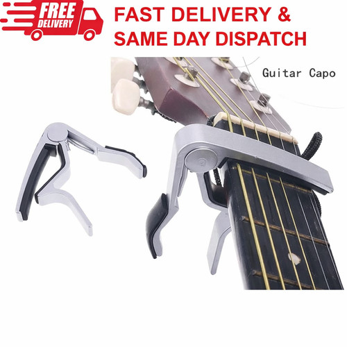 Silver aluminium guitar capo - silver,