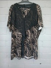 David Emanuel  sleeveless top with chiffon waterfall detail front size 18