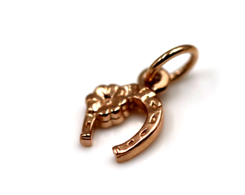 Genuine 9ct rose gold lucky - 9ct,