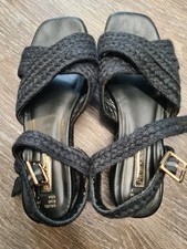 primark black wedge sandals (296)